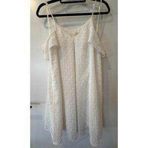 Cold Shoulder White Mini Dress by J.O.A. Los Angeles Womens Small